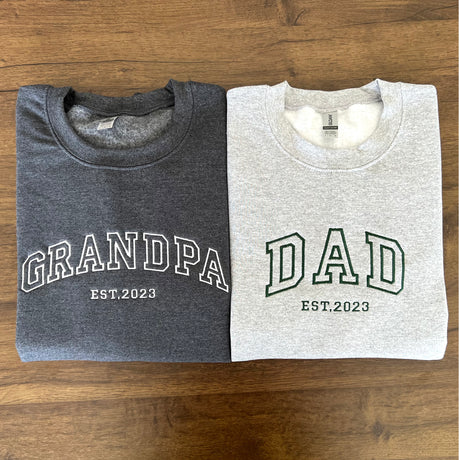 Sudadera bordada personalizada para papá y abuelo